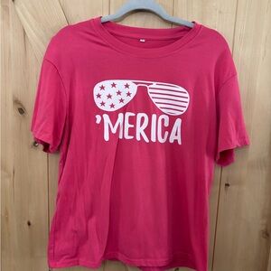 Pink 'Merica Graphic T-Shirt